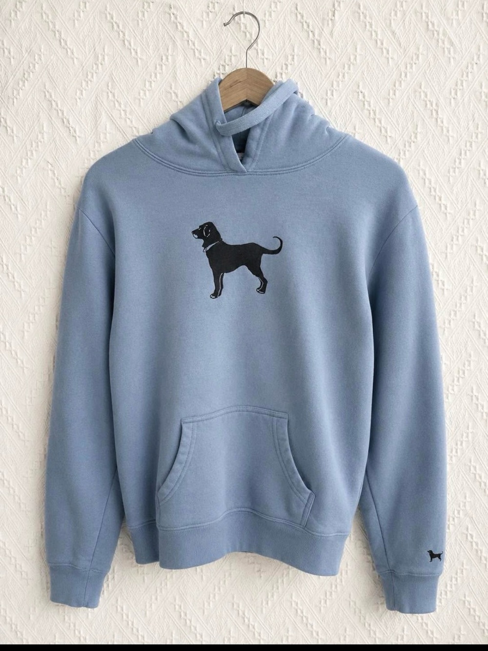Black Dog Medium Hoodie Light Blue